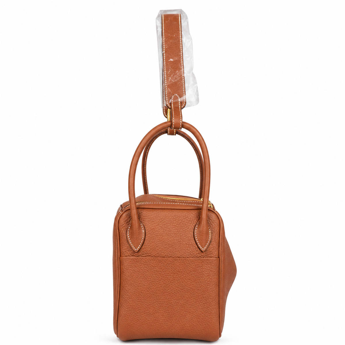 Maren Pebbled Leather Shoulder Bag in Caramel
