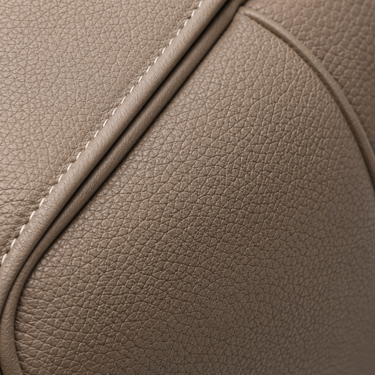 Maren Pebbled Leather Shoulder Bag in Taupe