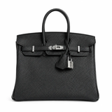 Sloane Pebbled Calfskin Top-Handle Bag in Taupe