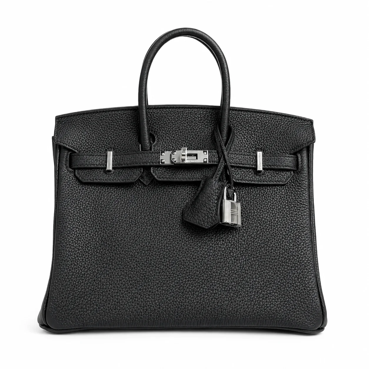 Sloane Pebbled Calfskin Top-Handle Bag in Ivory