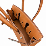Aveline Pebbled Cowhide East-West Top-Handle Bag in Caramel