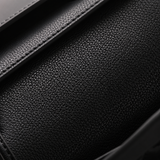Black Structured Leather Tote
