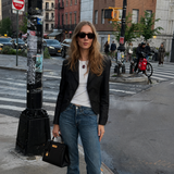 Sloane Box Leather Top Handle Bag