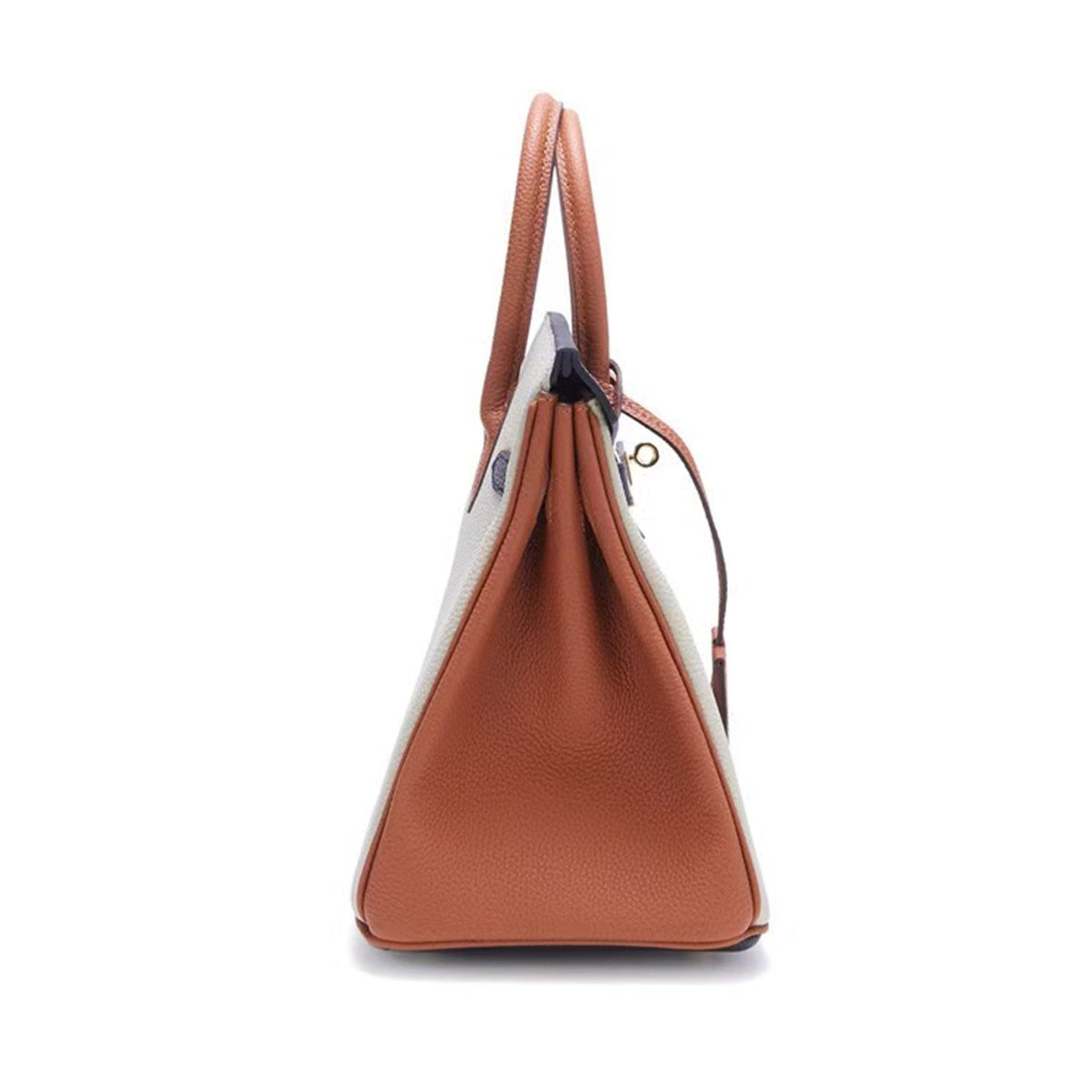 Sloane Pebbled Calfskin Top-Handle Bag in Navy Colorblock