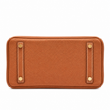 Sloane Pebbled Calfskin Top-Handle Bag in Caramel
