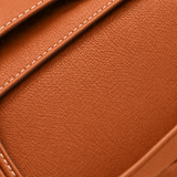 Maren Pebbled Leather Shoulder Bag in Caramel