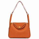 Maren Pebbled Leather Shoulder Bag in Caramel