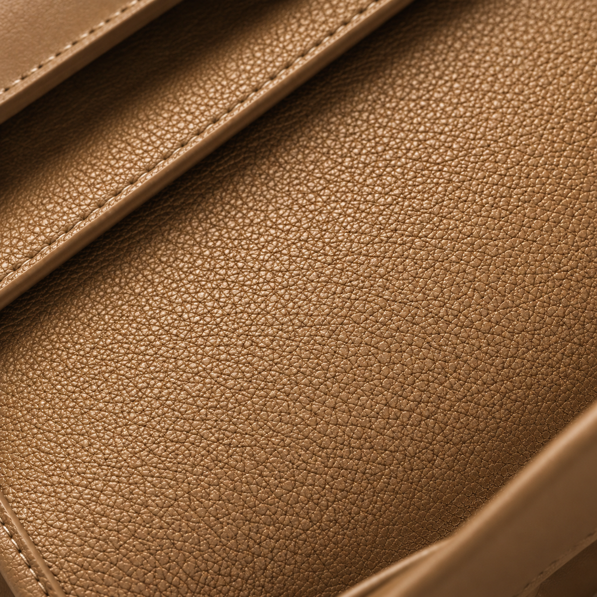 Aveline Pebbled Cowhide East-West Top-Handle Bag in Taupe