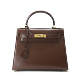 Sloane Box Leather Top Handle Bag
