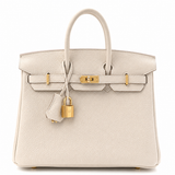 Sloane Pebbled Calfskin Top-Handle Bag in Ivory