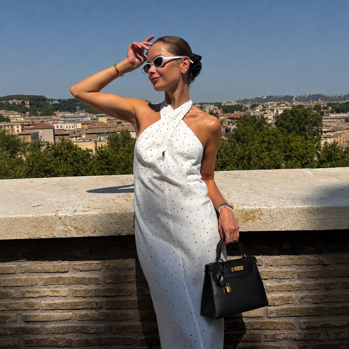 Sloane Box Leather Top Handle Bag