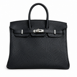 Black Structured Leather Tote