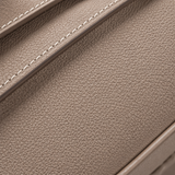 Sloane Pebbled Calfskin Top-Handle Bag in Taupe