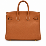 Sloane Pebbled Calfskin Top-Handle Bag in Caramel