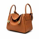 Maren Pebbled Leather Shoulder Bag in Caramel