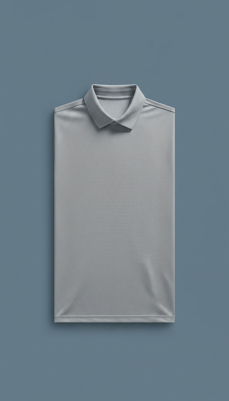 Frost Grey Refined Collar Polo