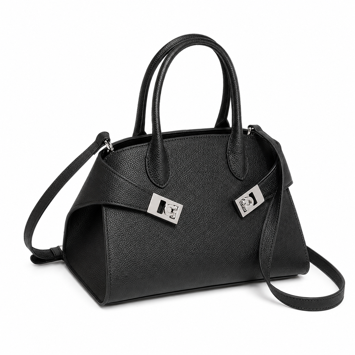 Marlowe Pebbled Leather Satchel Bag