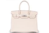 Ivory Structured Leather Tote
