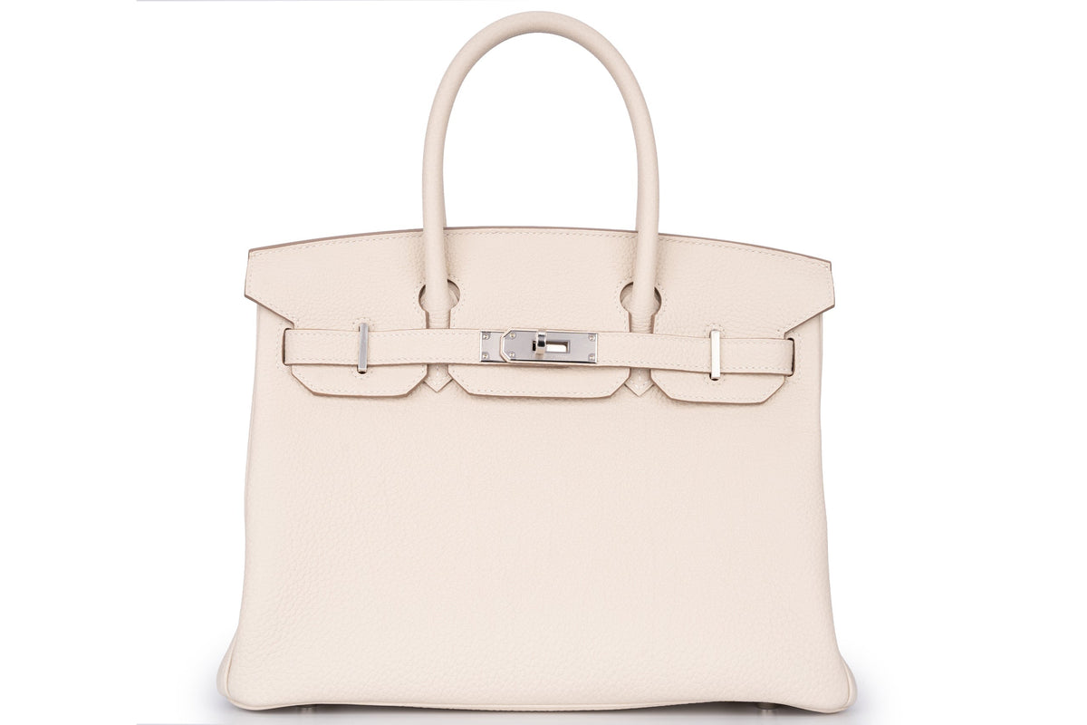 Ivory Structured Leather Tote