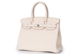 Ivory Structured Leather Tote