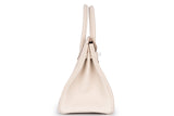 Ivory Structured Leather Tote
