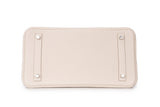 Ivory Structured Leather Tote
