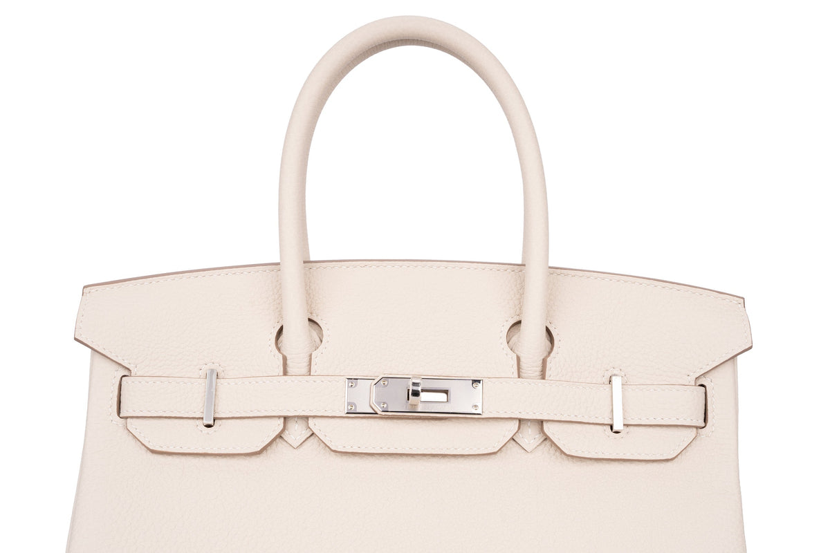 Ivory Structured Leather Tote
