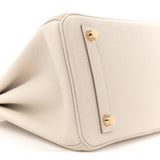 Sloane Pebbled Calfskin Top-Handle Bag in Ivory