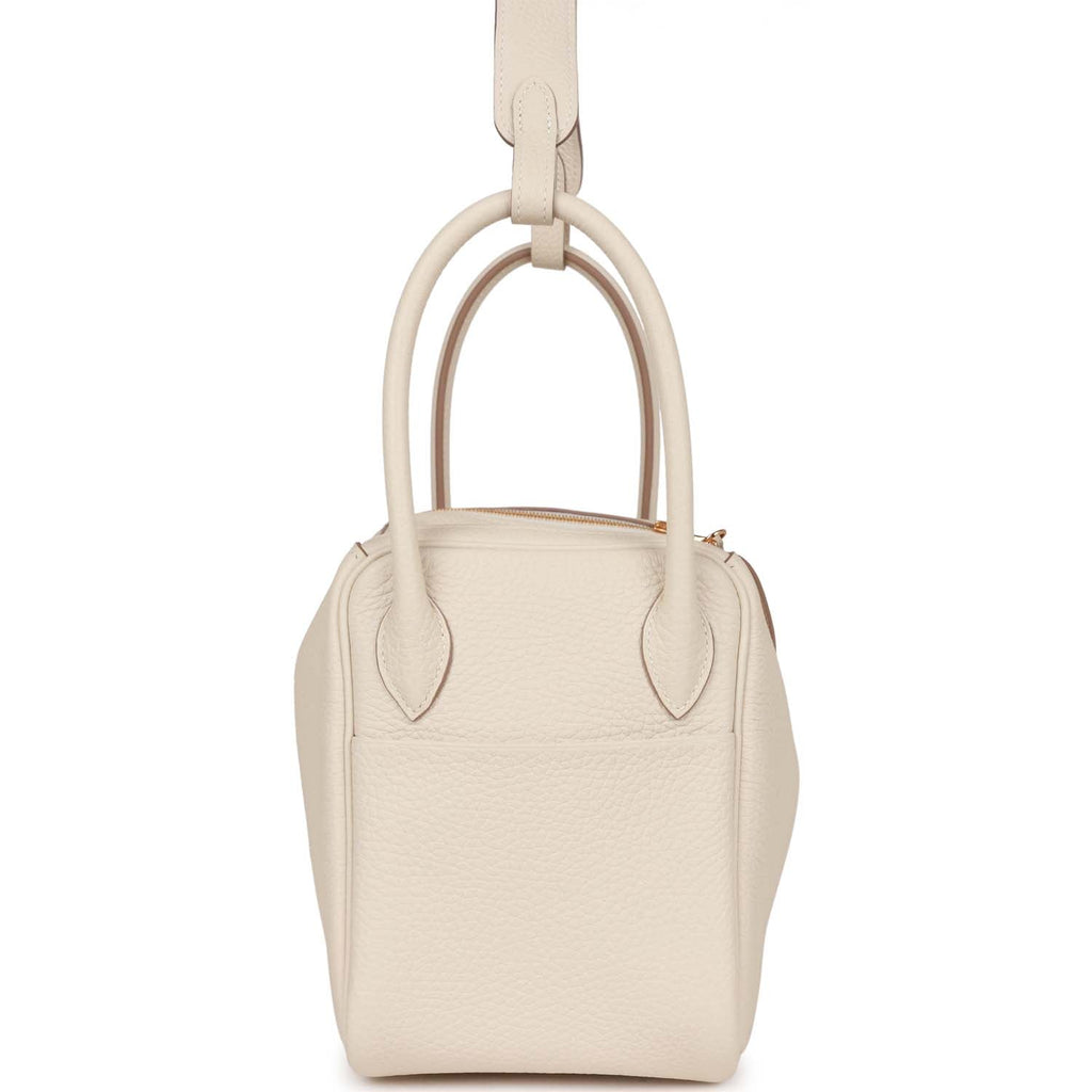 Maren Pebbled Leather Shoulder Bag in Ivory