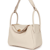 Maren Pebbled Leather Shoulder Bag in Ivory