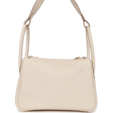 Maren Pebbled Leather Shoulder Bag in Ivory
