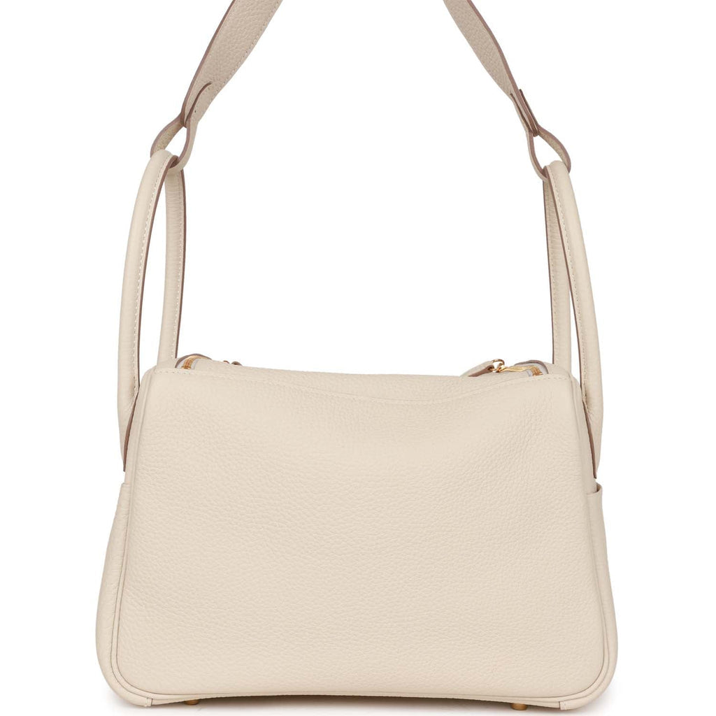 Maren Pebbled Leather Shoulder Bag in Ivory