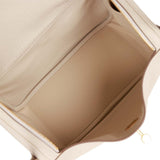 Maren Pebbled Leather Shoulder Bag in Ivory