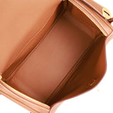 Maren Pebbled Leather Shoulder Bag in Caramel