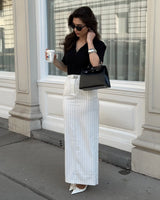 Sloane Pebbled Calfskin Top-Handle Bag in Ivory