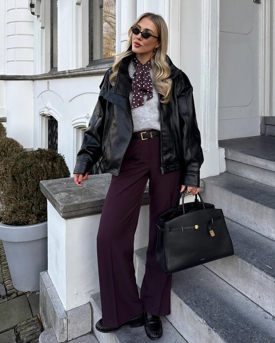 Sloane Pebbled Calfskin Top-Handle Bag