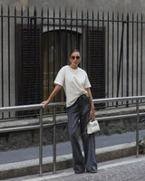 Sloane Pebbled Calfskin Top-Handle Bag in Ivory