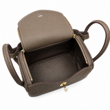 Maren Pebbled Leather Shoulder Bag in Taupe