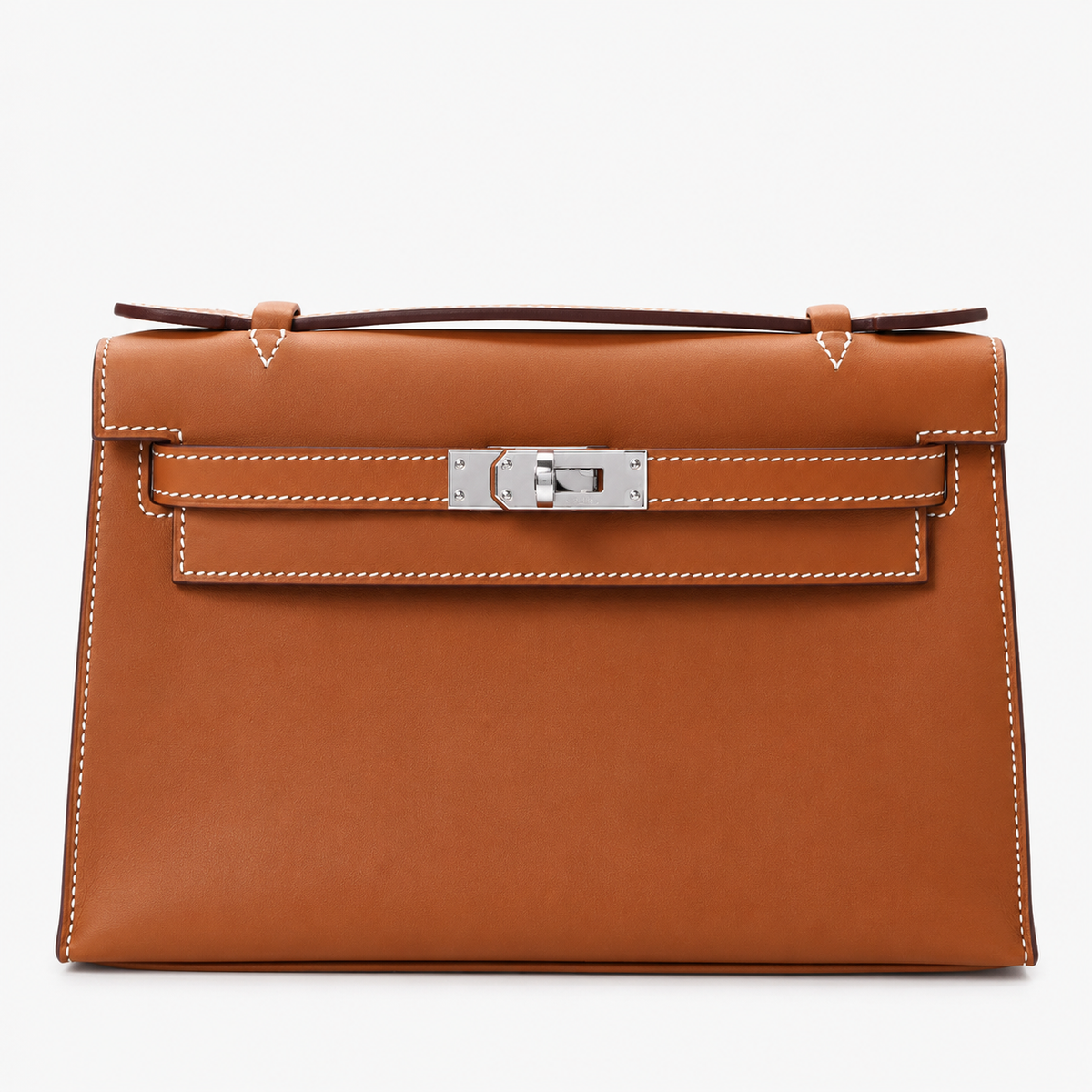 Camille Slim Leather Top Handle Bag