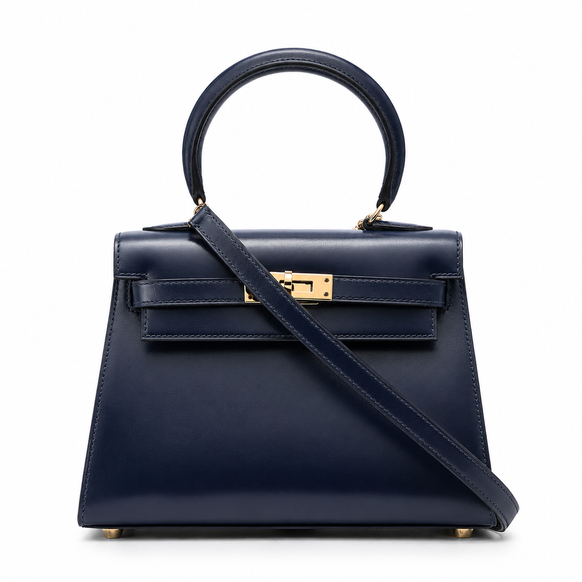Sloane Box Leather Top Handle Bag