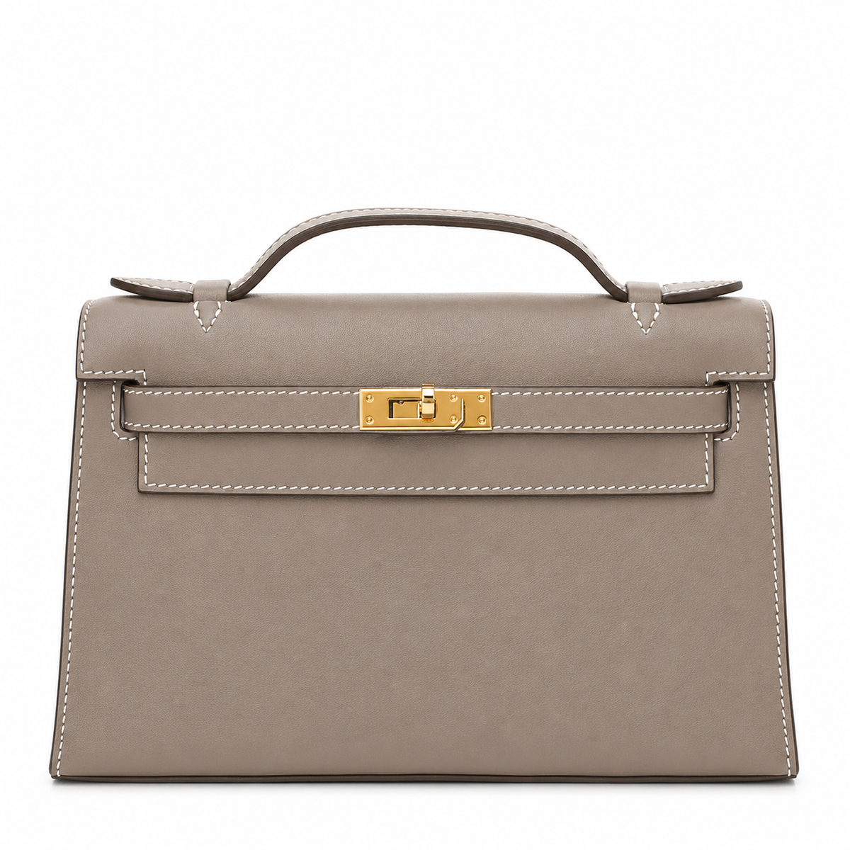 Camille Slim Leather Top Handle Bag