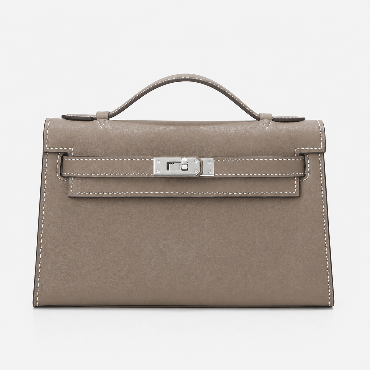 Camille Slim Leather Top Handle Bag