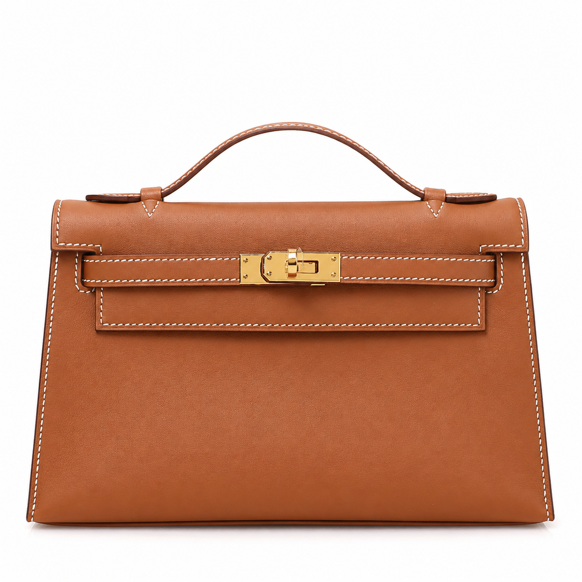 Camille Slim Leather Top Handle Bag