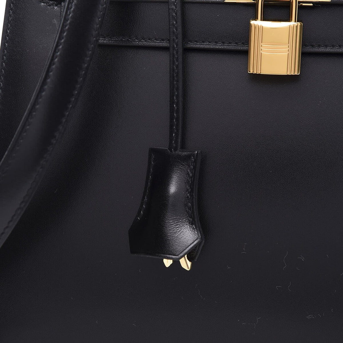 Sloane Box Leather Top Handle Bag