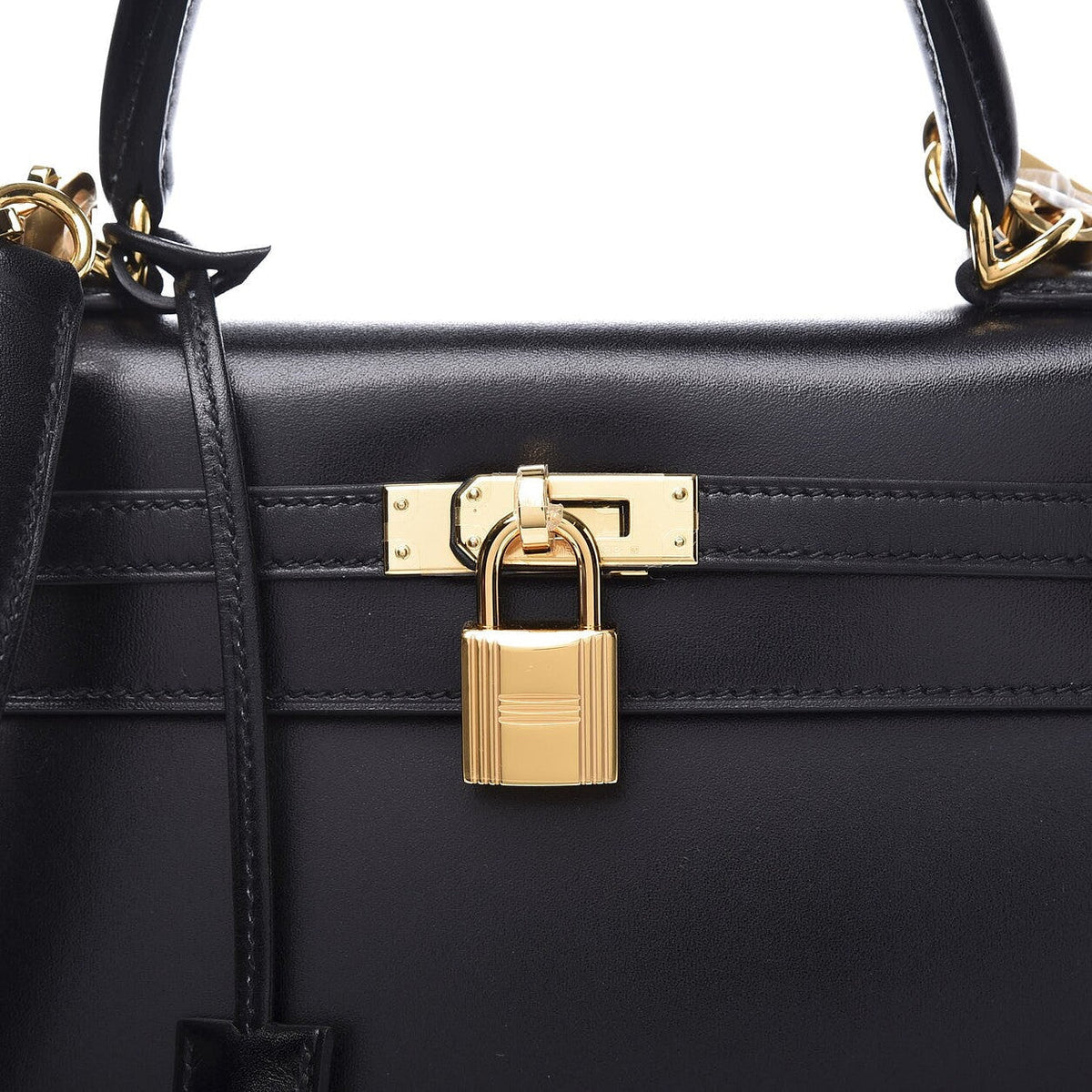 Sloane Box Leather Top Handle Bag