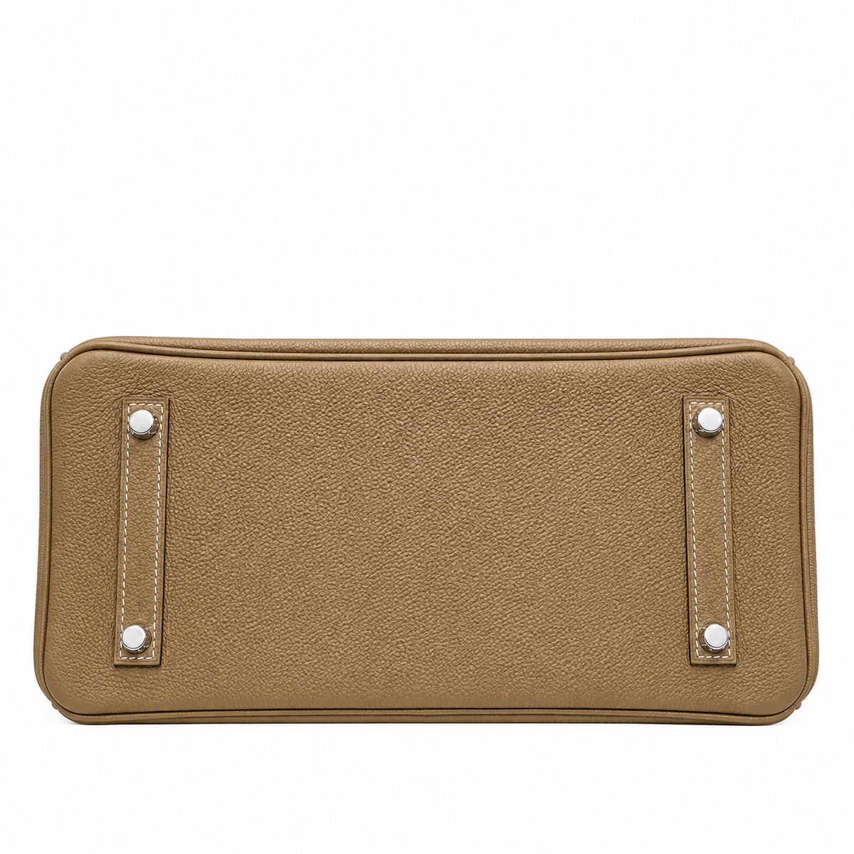 Aveline Pebbled Cowhide East-West Top-Handle Bag in Taupe