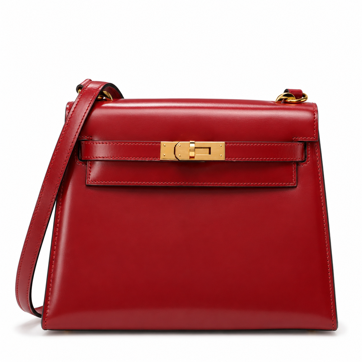 Sloane Box Leather Top Handle Bag